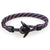HOMOD 2019 New Fashion Black Color Anchor Bracelets Men Charm Survival Rope Chain Paracord Bracelet Male Wrap Metal Sport Hooks